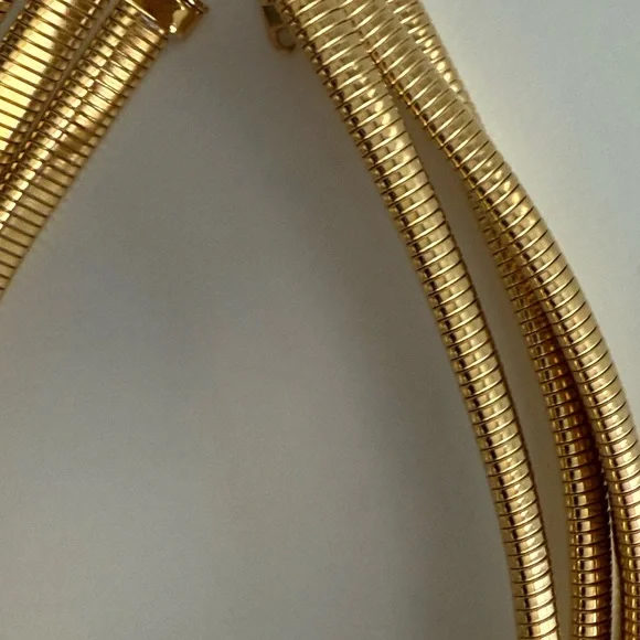 Jennifer Miller NIB triple strand gold plated snake choker - Picture 9 of 9